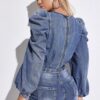 Zip Back Denim Top - Image 2